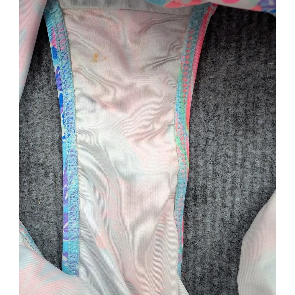 Lilly Pulitzer Lisa One Piece Swimsuit Girls 4 Colorful Coastal Resort UPF 50+